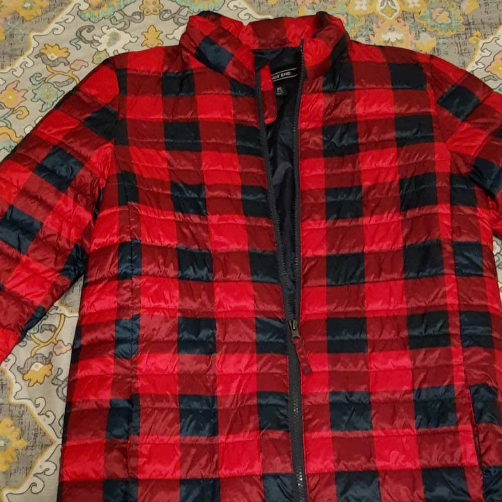 Boys Land's End Plaid Primaloft Packable Jacket